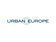 Urban Europe blue text logo